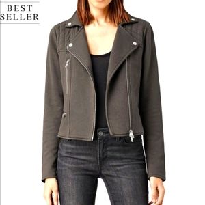 All Saints Kit Biker Sweats Moto Zip Up